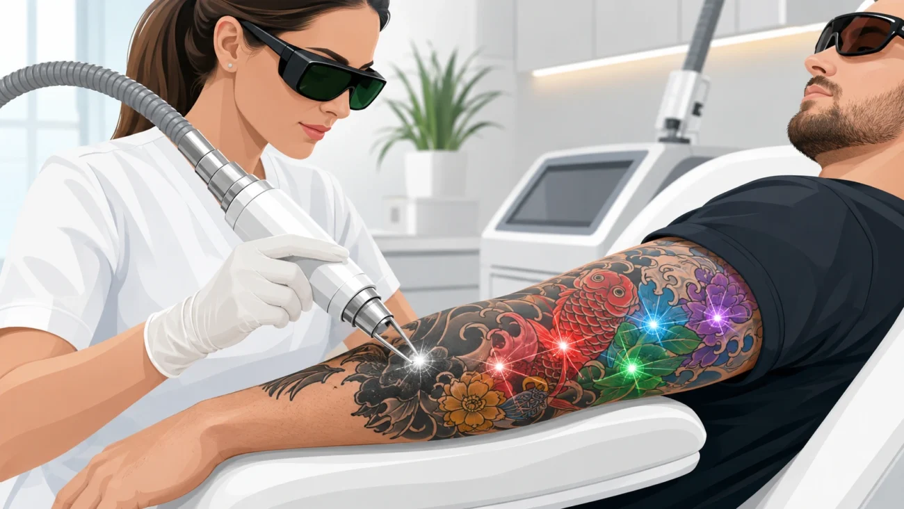 Tattoo colors laser treatment